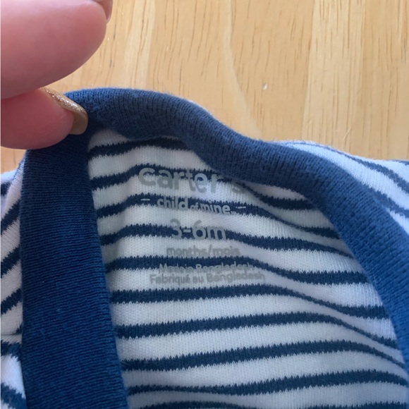 Carter’s | “Little Brother” Striped Footie Onsie - Picture 3 of 3